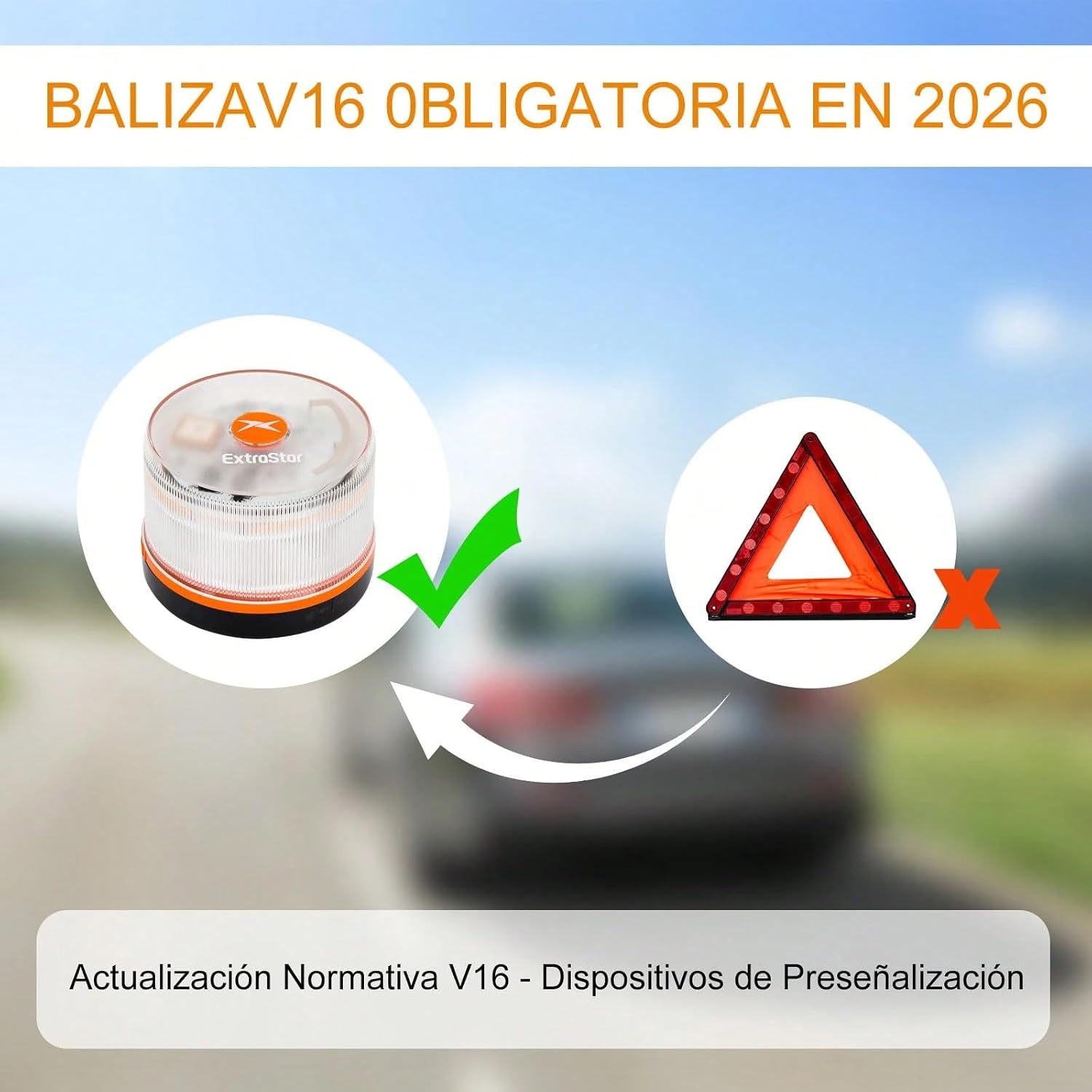 Thumbnail 2 de HIBRON EXTRASTAR Baliza V16 Luz Emergencia