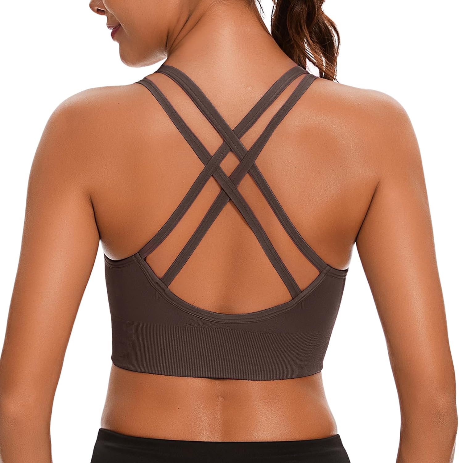 Detalle de Leversic Brassiere Sport Femme sans armature rembourrée (fitness, jogging, yoga) S–XL