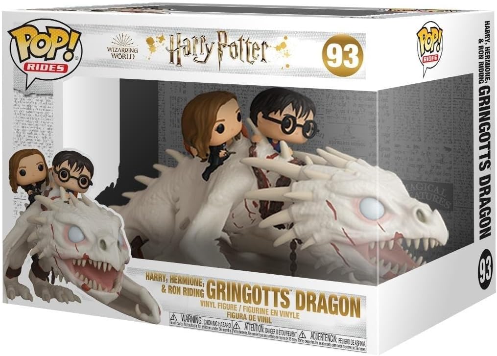 Detalle de Funko 50815 POP! Ride: Dragon z Harrym, Ronem i Hermioną – figurka winylowa