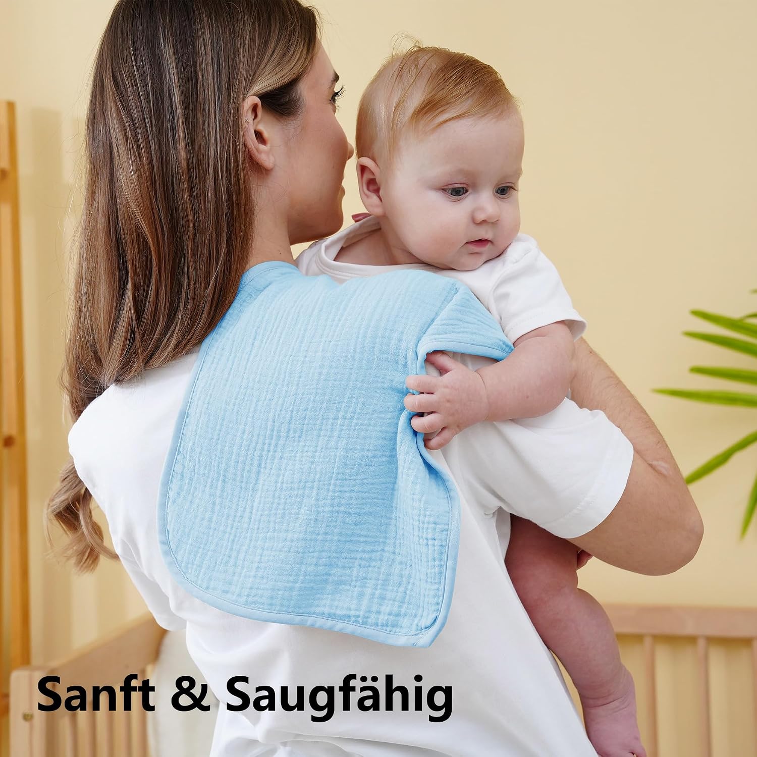 Thumbnail 1 de Baby Musselin Spucktücher 50x25 Blau