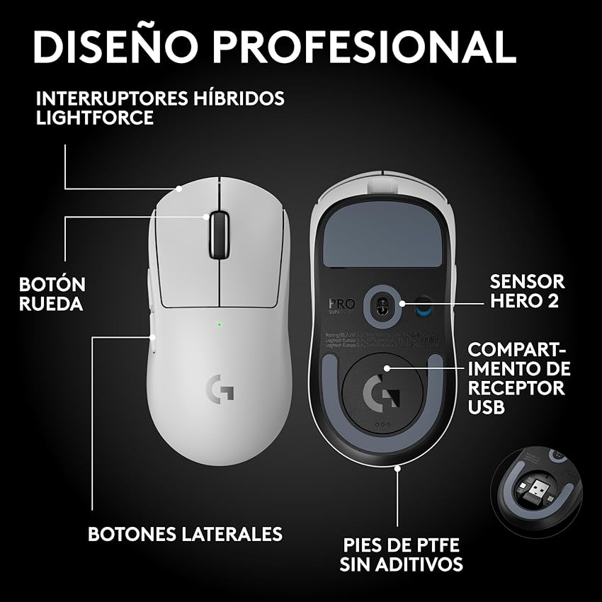 Thumbnail 5 de Logitech G Pro X Superlight 2 SE 🖱️ Ratón Gaming inalámbrico 60g