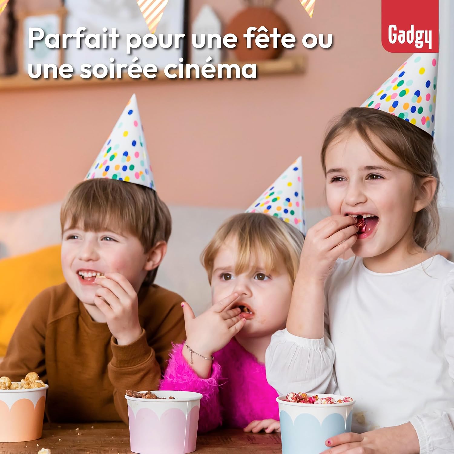 Detalle de Gadgy Machine à Popcorn – Appareil Électrique 800W, 5L pour la Maison et les Soirées Cinéma
