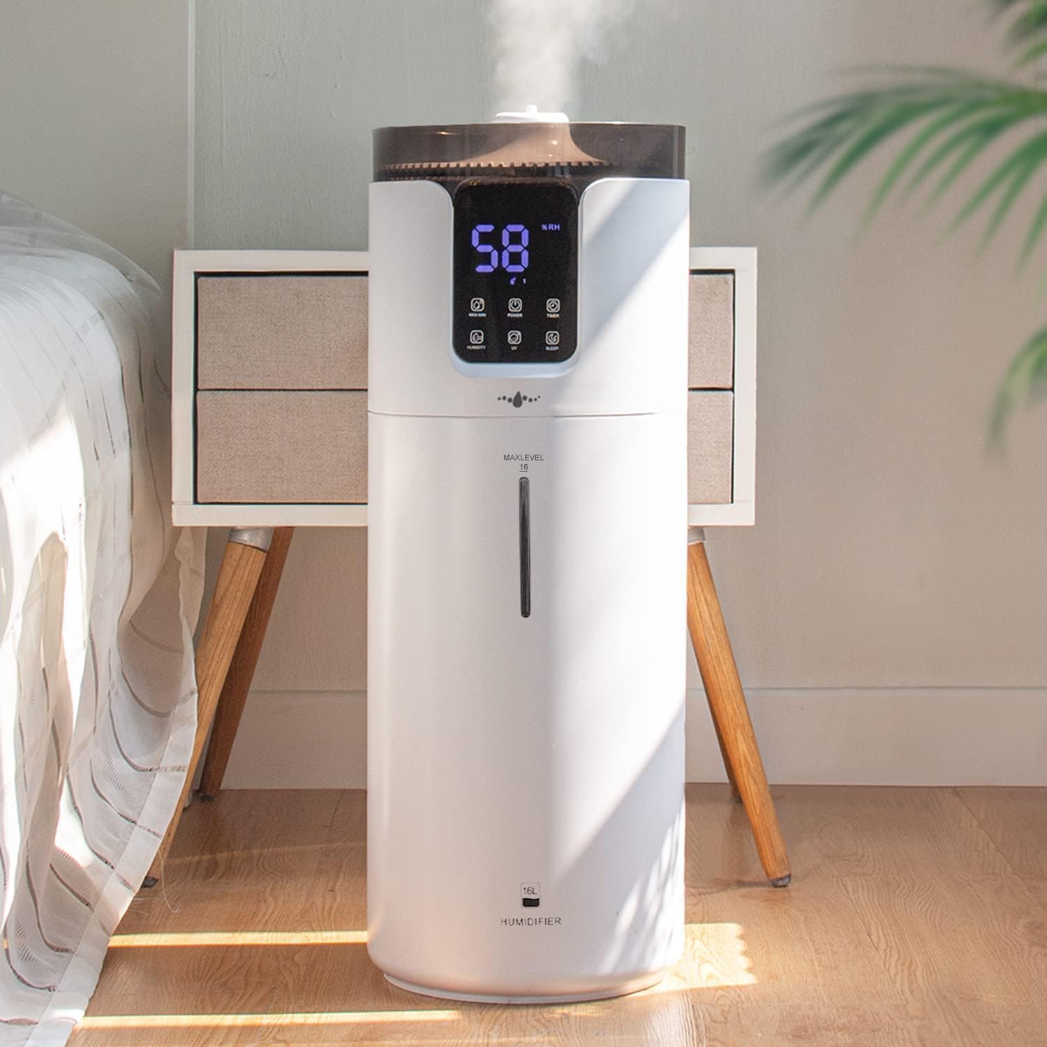 Detalle de Lacidoll LCDJSQ-J19 16L Cool-Mist Humidifier with Top Fill and Humidity Control