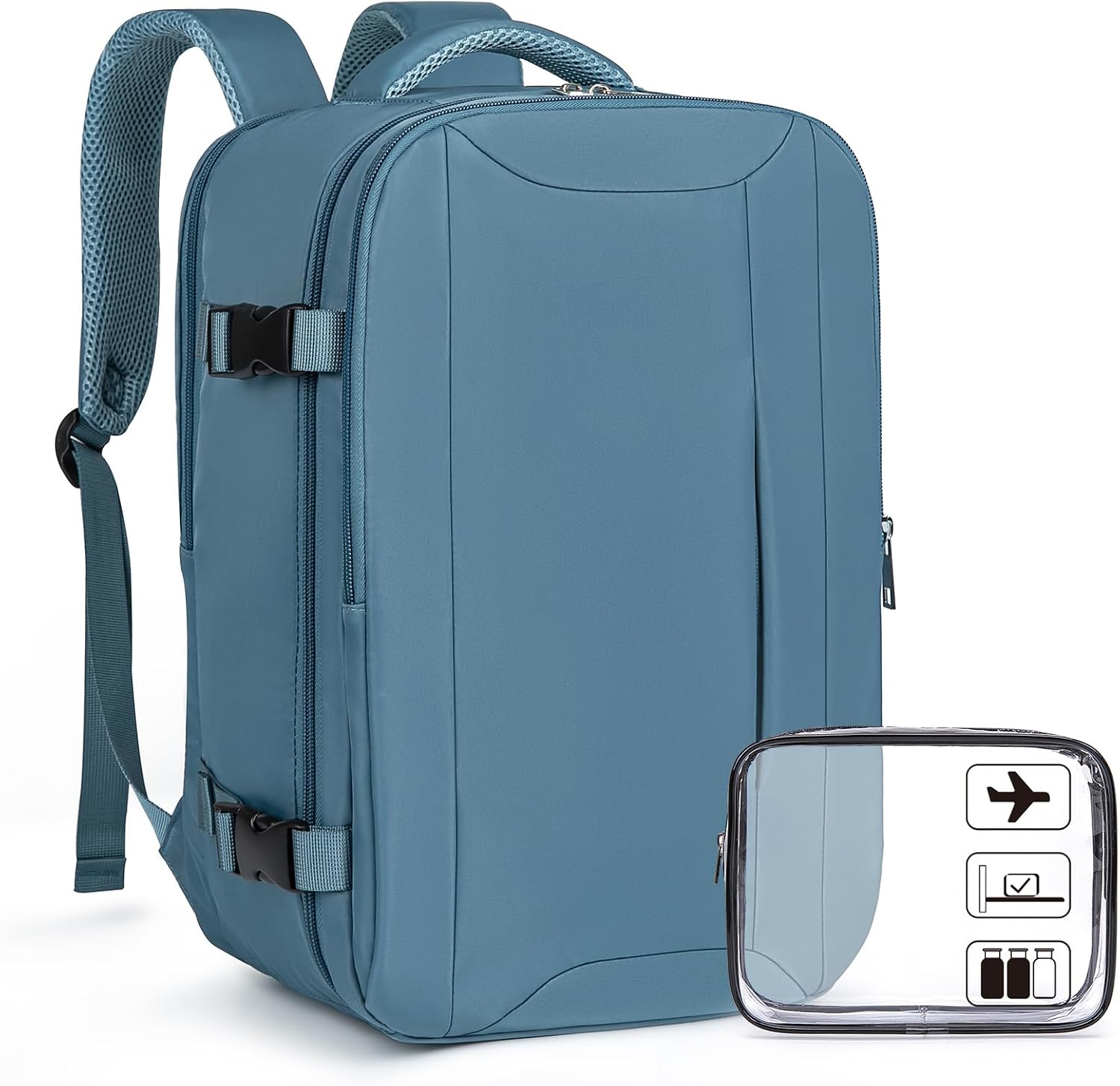 Thumbnail 6 de Xkdoai cabin bag backpack for Easyjet (45 x 36 x 20cm) with TSA-style clear toiletry bag