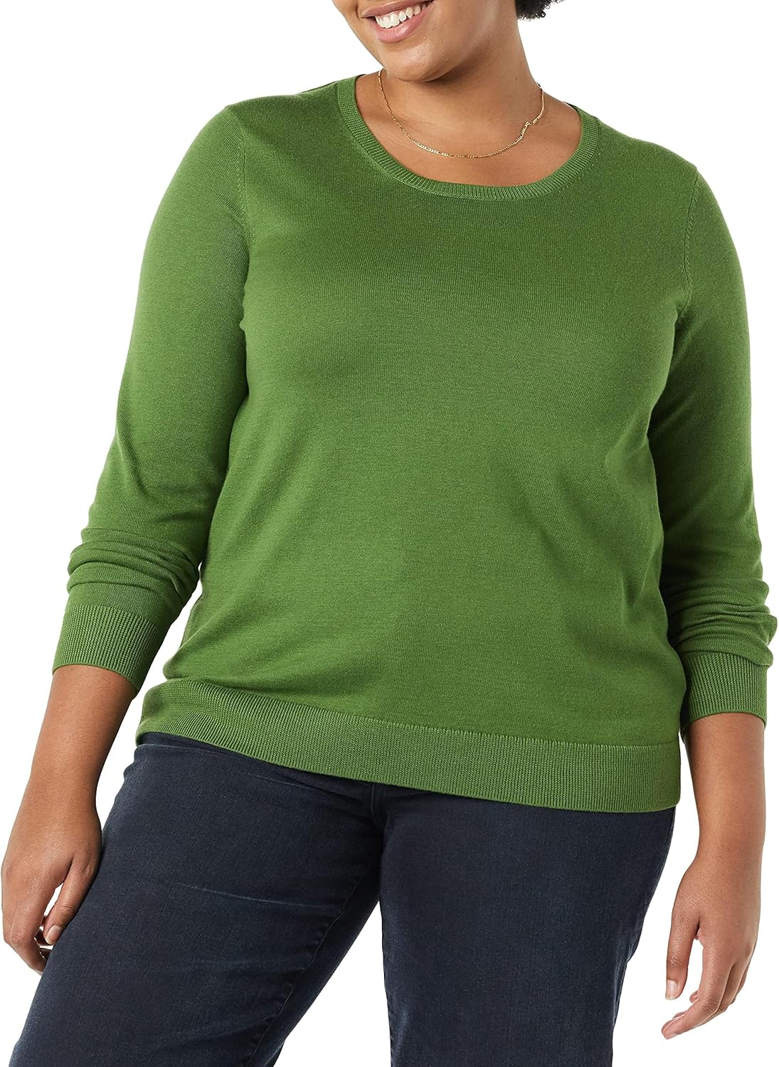Thumbnail 2 de Amazon Essentials Damen: Leichter Langarm-Pullover mit Rundhalsausschnitt (Übergröße verfügbar)