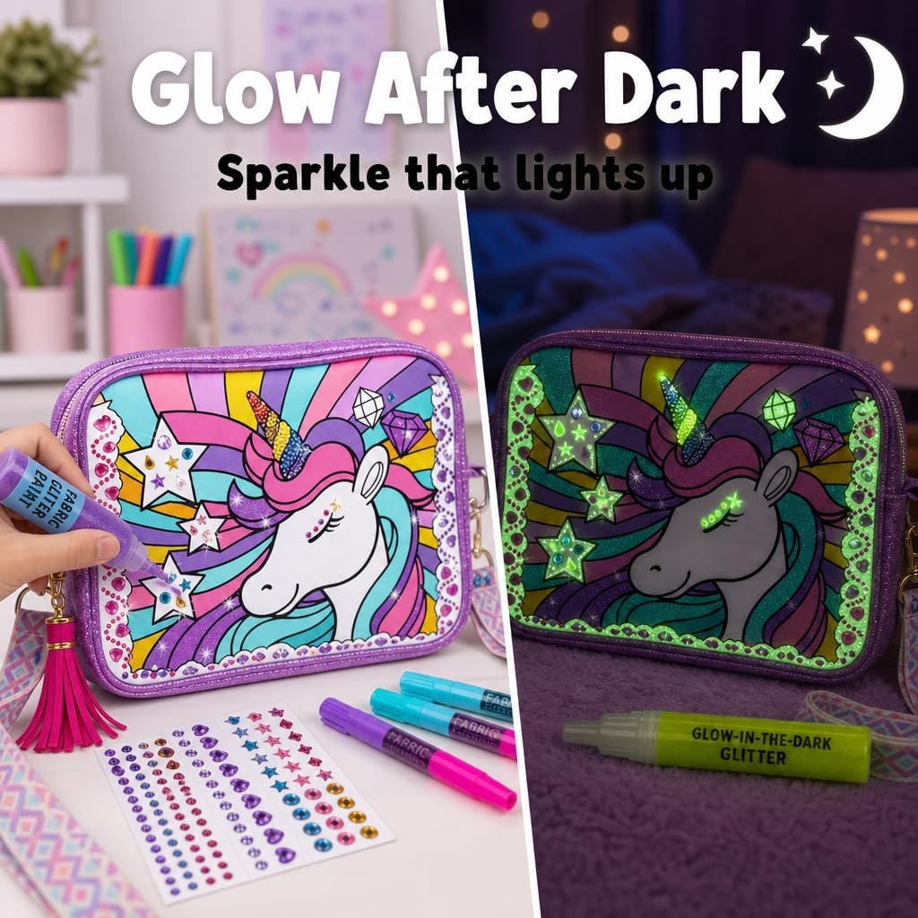 Detalle de Unicorn crossbody craft kit for kids