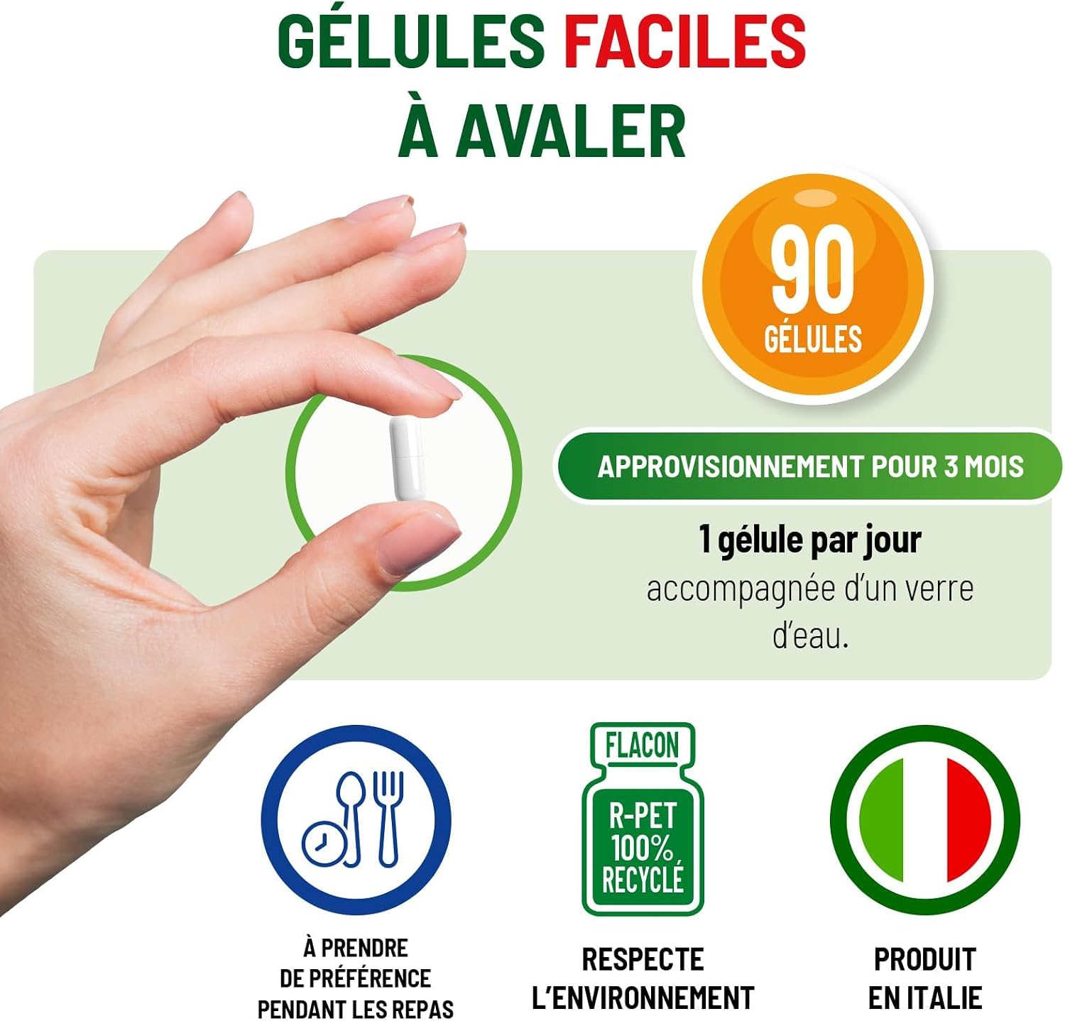 Detalle 2 de Equilibra Biotin Complex 450 μg 90 gélules