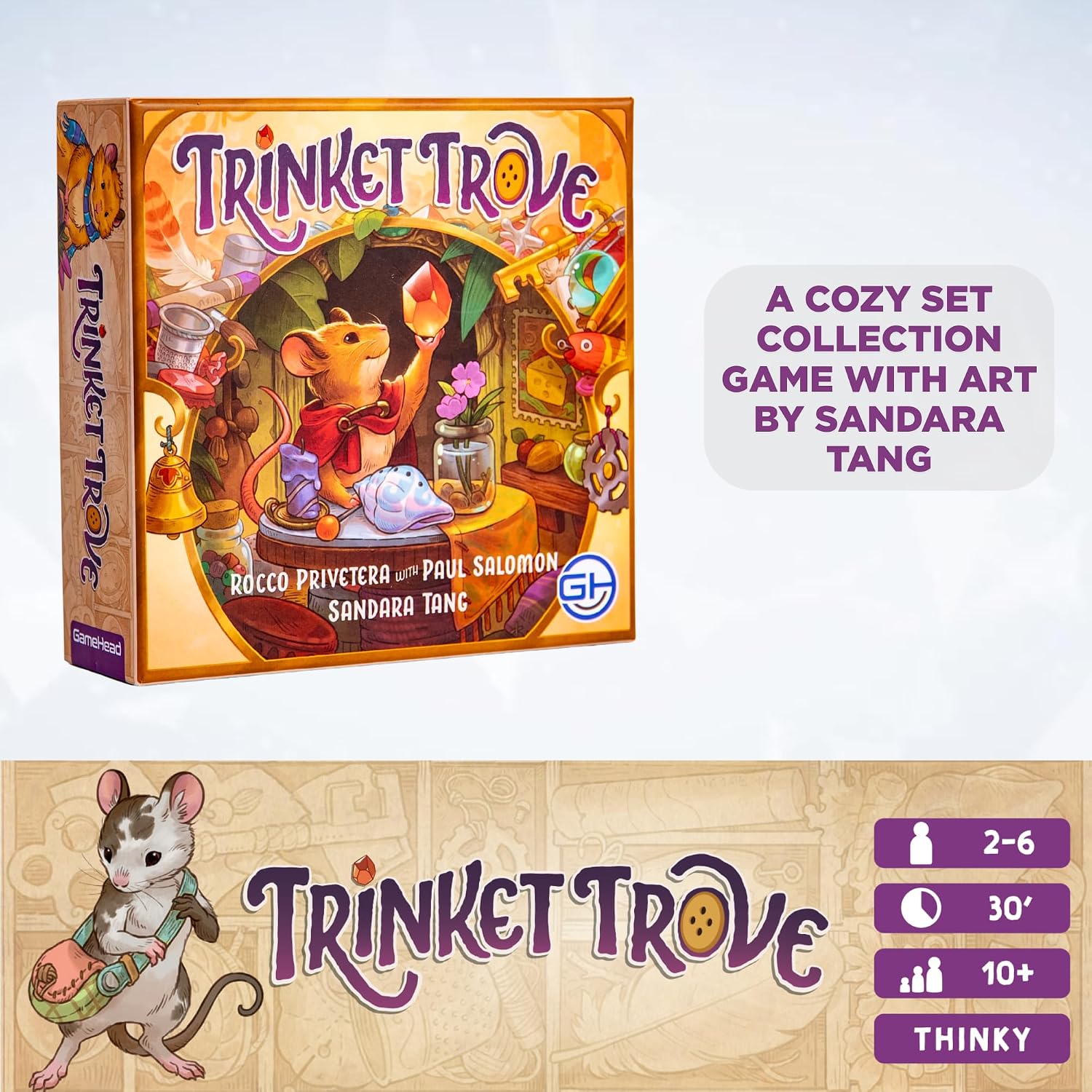 Detalle 2 de GameHead Trinket Trove 戦略セットコレクションカードゲーム 2〜6人用・約30分