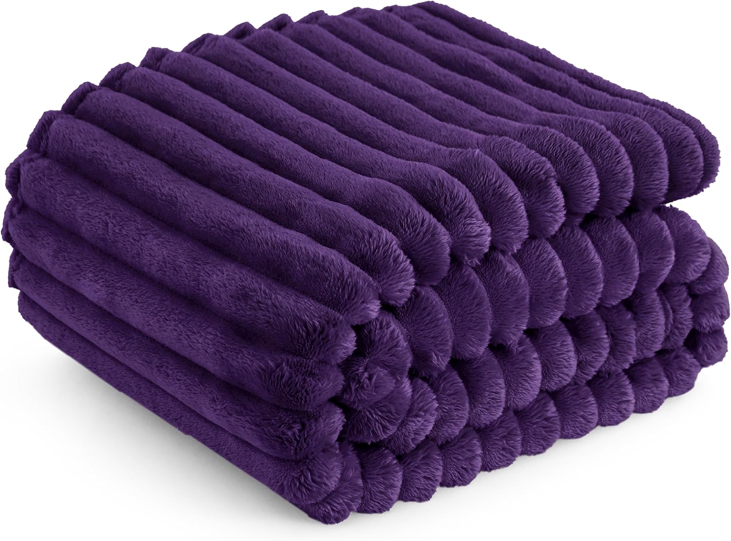 Detalle de BEDSURE Kuscheldecke 150 x 200 cm in Violett – Sofadecke aus Flanell mit Microfaser