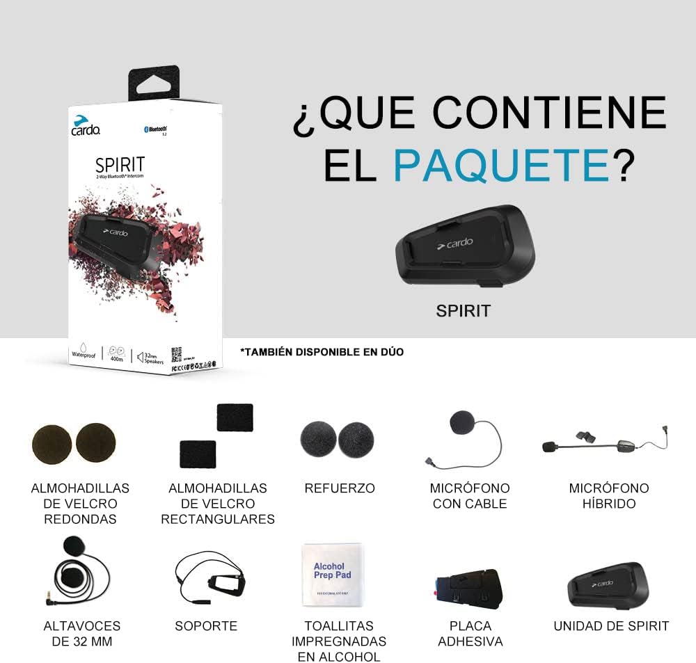 Thumbnail 1 de Cardo Spirit Motocicleta 2 Vías Bluetooth set 2