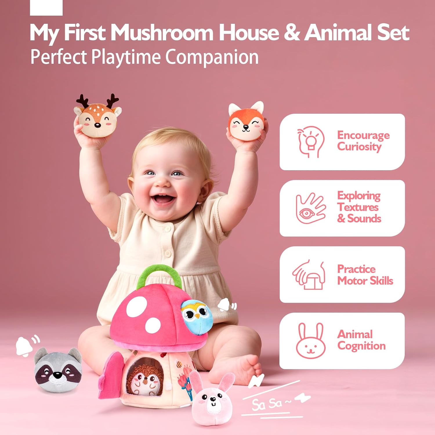Thumbnail 1 de hahaland My First Mushroom House 6 animals 🍄