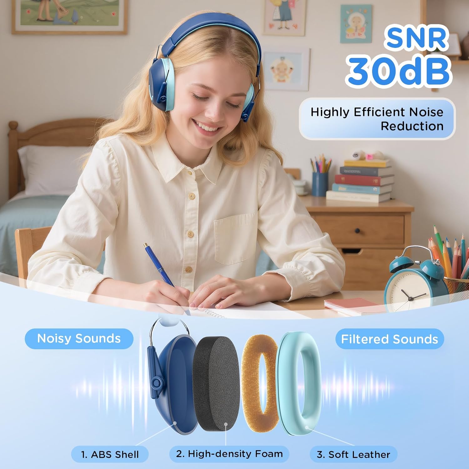 Thumbnail 1 de Link Dream Dream Ear Defenders for Children (Kids) – SNR 30dB noise cancelling headphones for ages 3–16, for autism & shooting