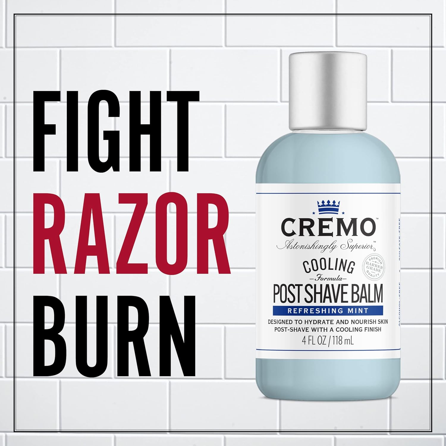 Detalle de CREMO Cooling Baume Après-Rasage Raffraîchissant pour Homme – 118 ml