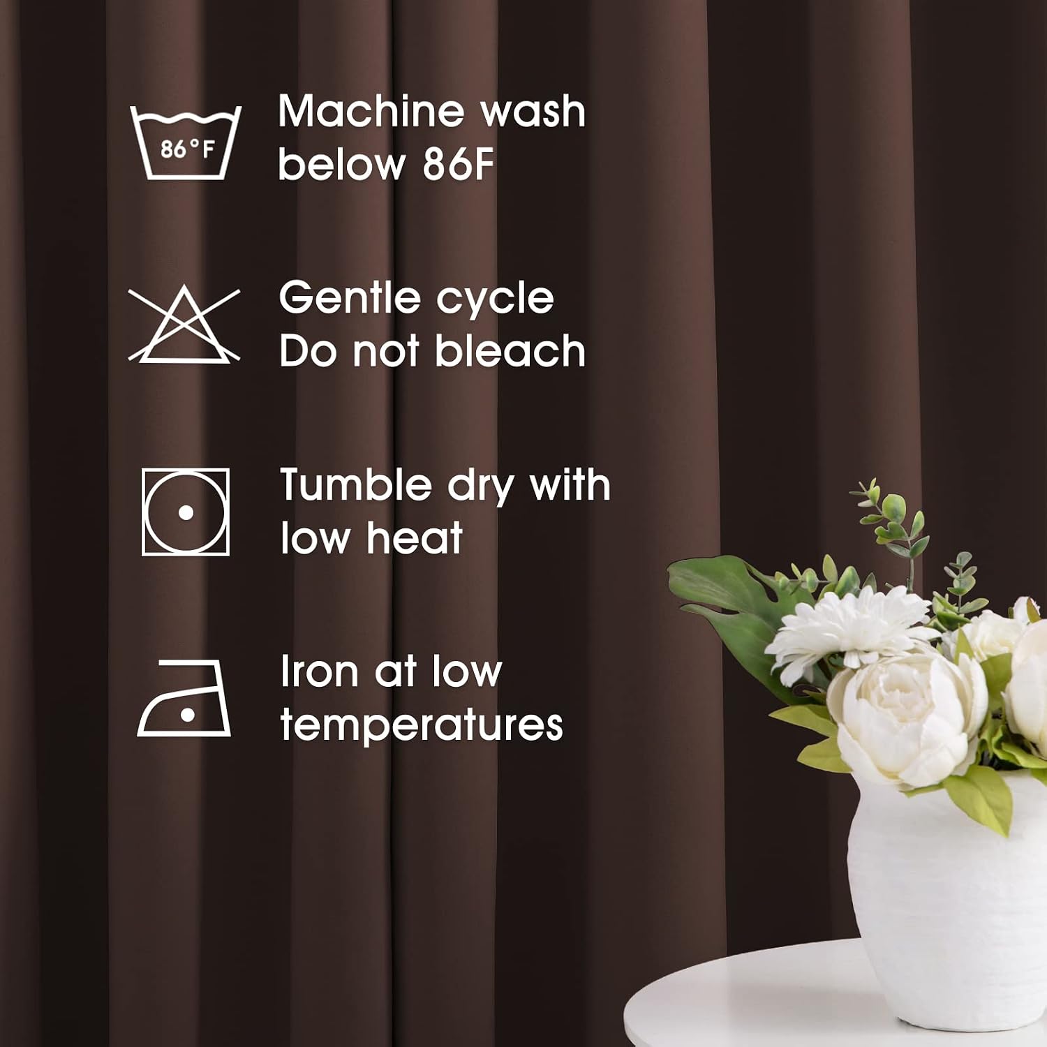 Detalle 2 de HOMEIDEAS Blackout Curtains, 52 x 96 Inch