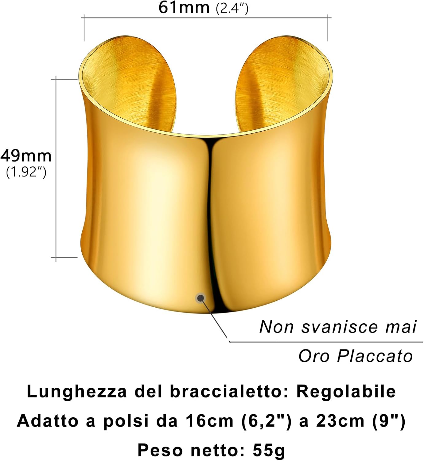 Thumbnail 3 de PROSTEEL Bracciale Donna 40/49 cm Oro placcato