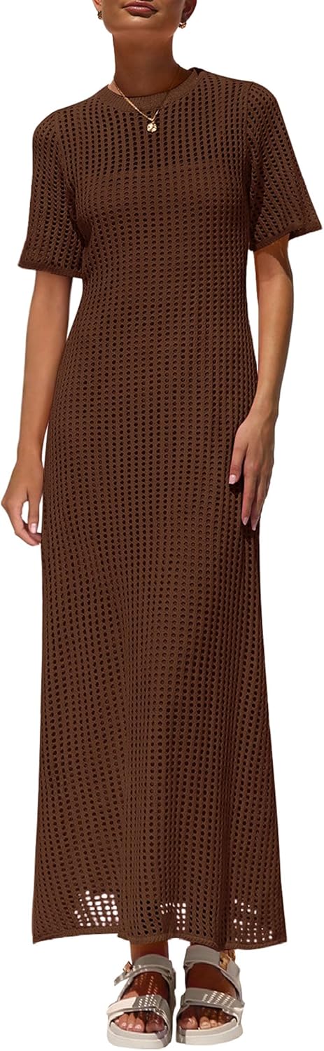 Thumbnail 6 de PRETTYGARDEN Women's Eyelet Cover Up Dress — 2026 Summer Resort Maxi