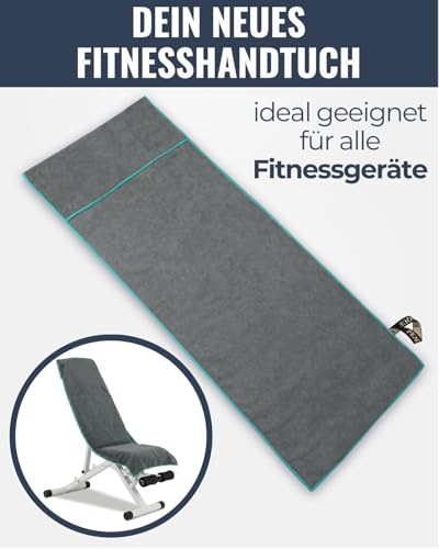 Thumbnail 1 de PEAQUE Fitness-Handtuch aus Mikrofaser, 120 × 50 cm, mit Umschlag