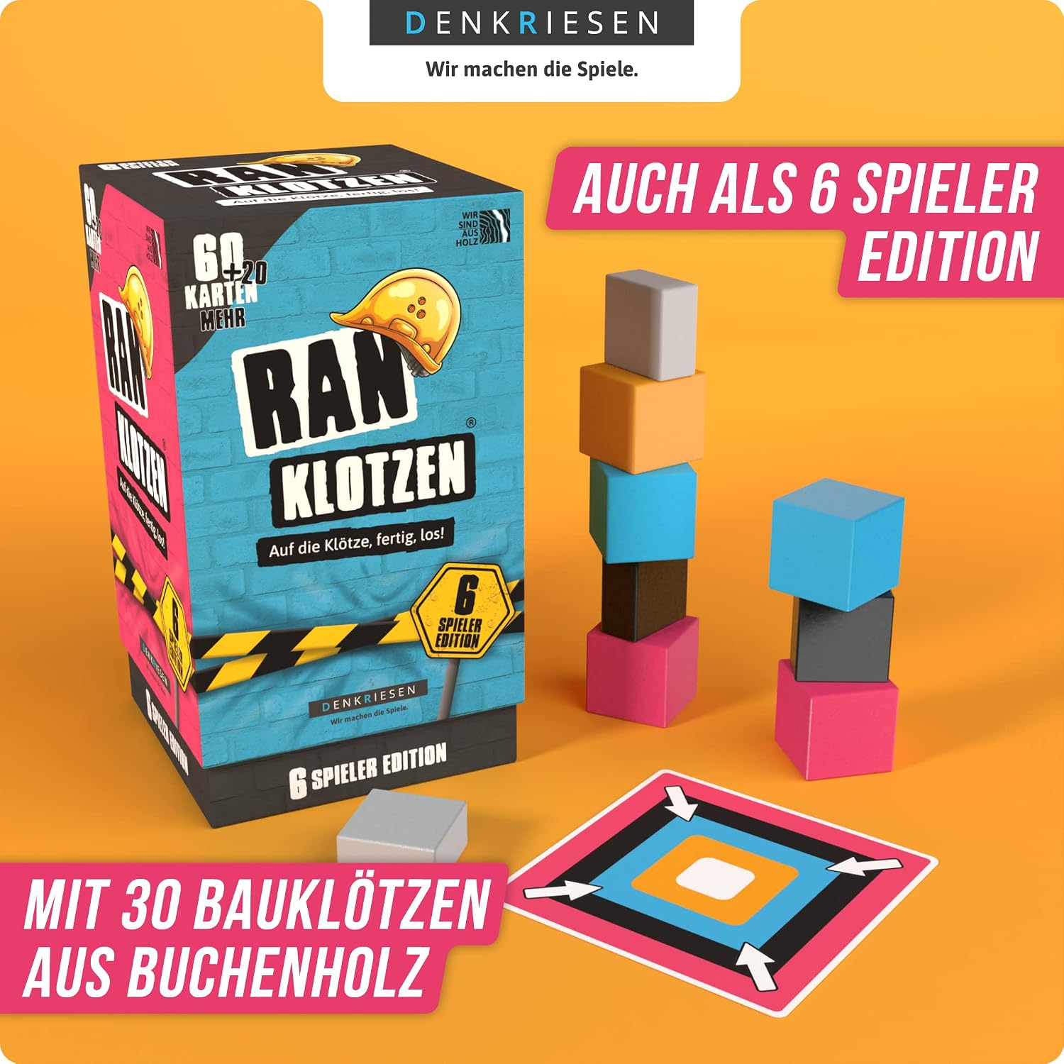 Thumbnail 5 de DENKRIESEN Ranklotzen Familienspiel mit 80 Karten