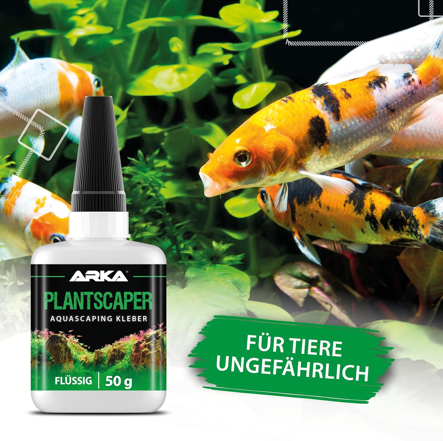 Detalle 2 de Flüssiger Pflanzenkleber Aquarium 50 g – ARKA Plantscaper für feine Verklebungen im Aquascaping