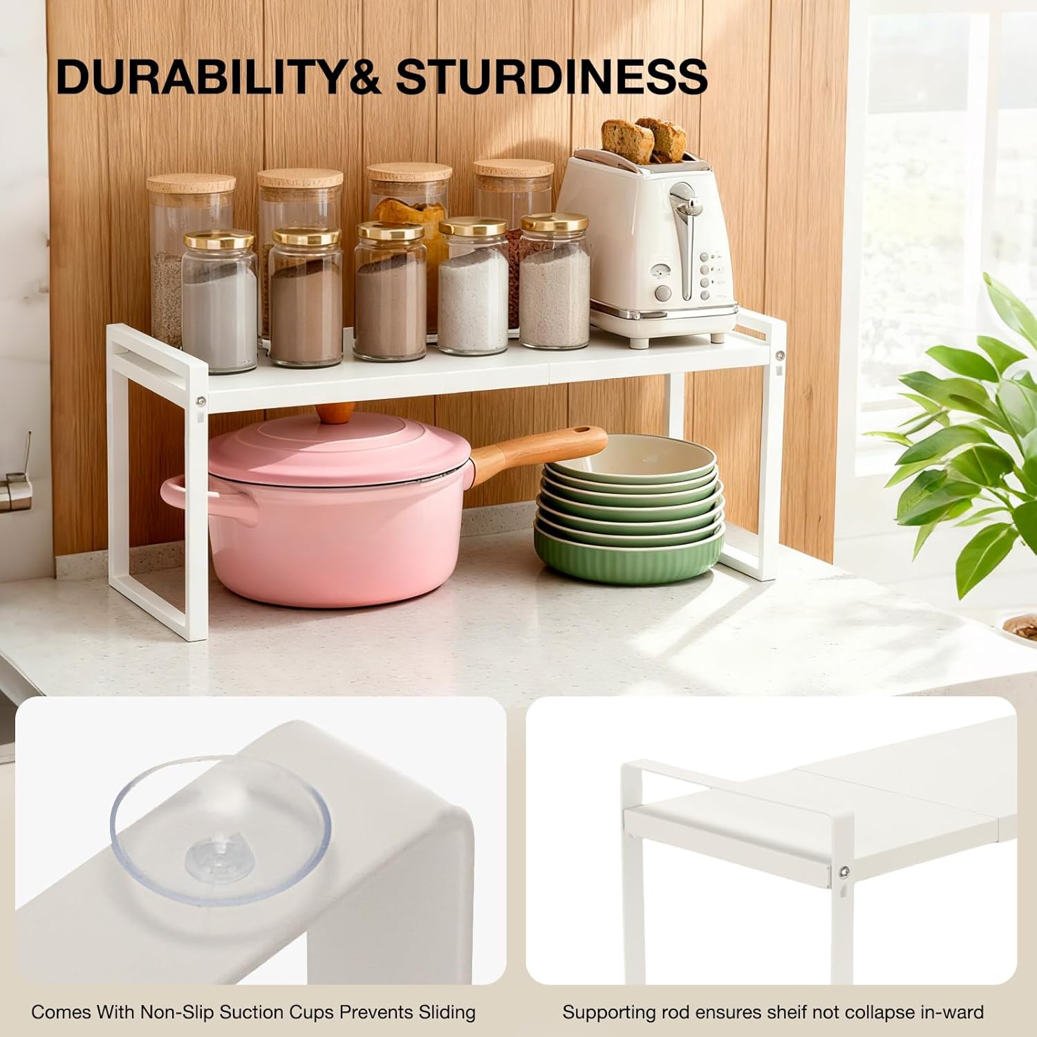 Thumbnail 4 de Cozary Scaffale da Cucina espandibile 37–63 cm