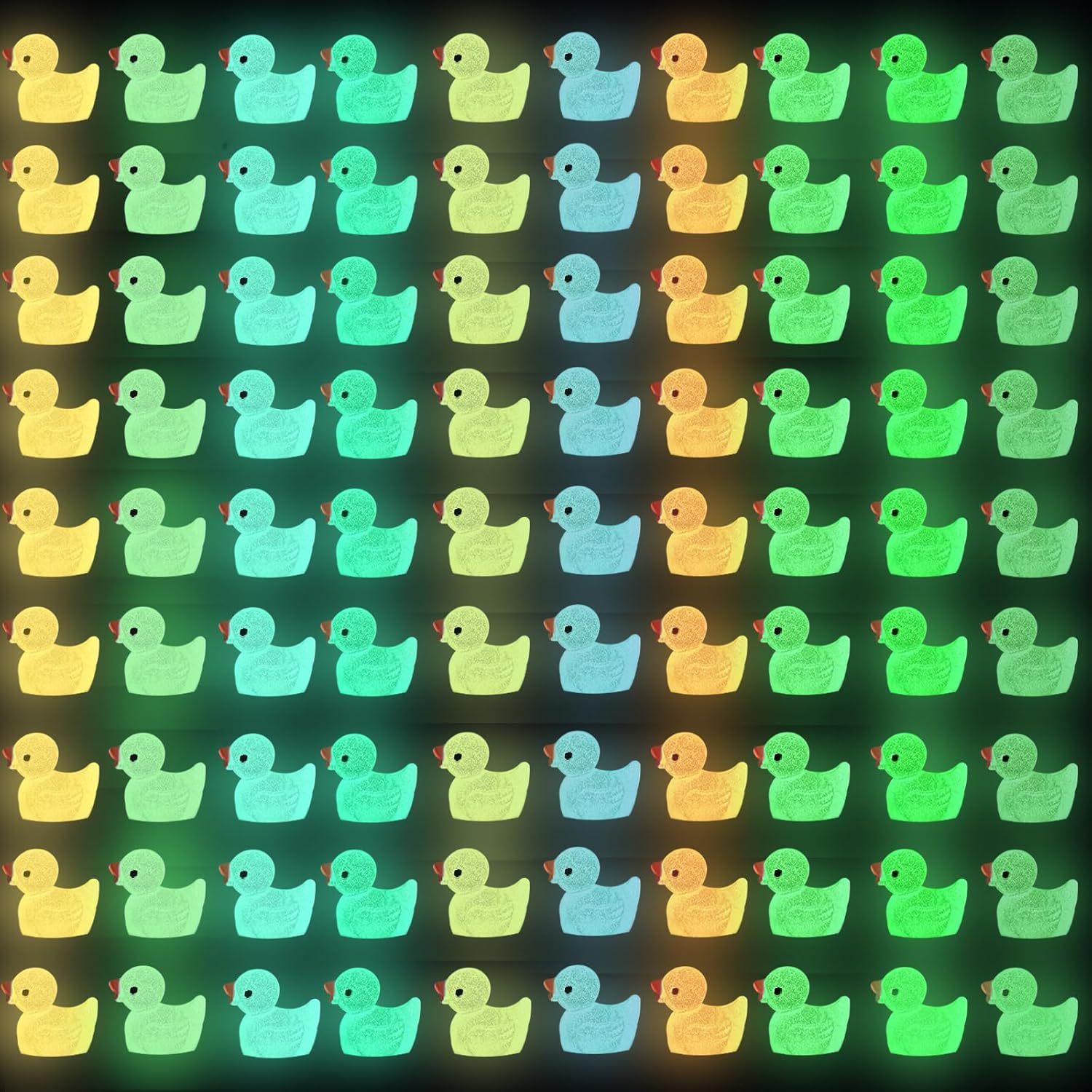 DULEFUN Luminous Mini Resin Duck 200pcs for Decor 🐥