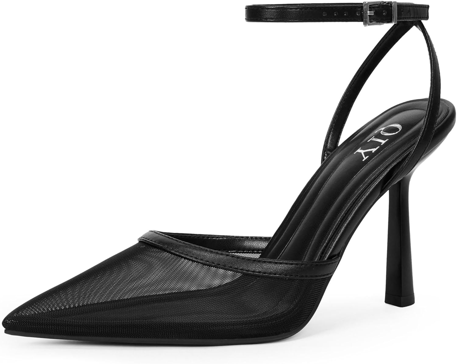 Thumbnail 6 de QIY Closed-Toe Ankle Strap Heels for Women with Pointed Toe Stiletto Design