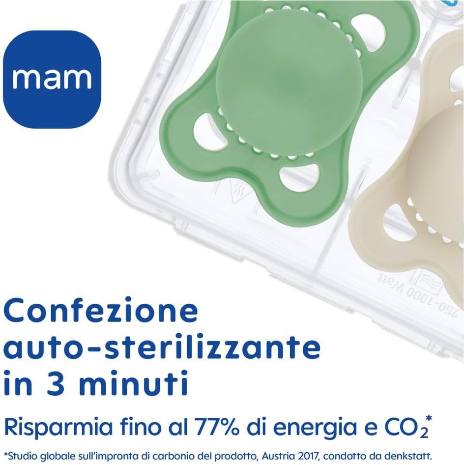 Thumbnail 4 de MAM Original Winter Limited Edition succhietto 16+ mesi (set da 2) con sterilizzatore portatile, neutro