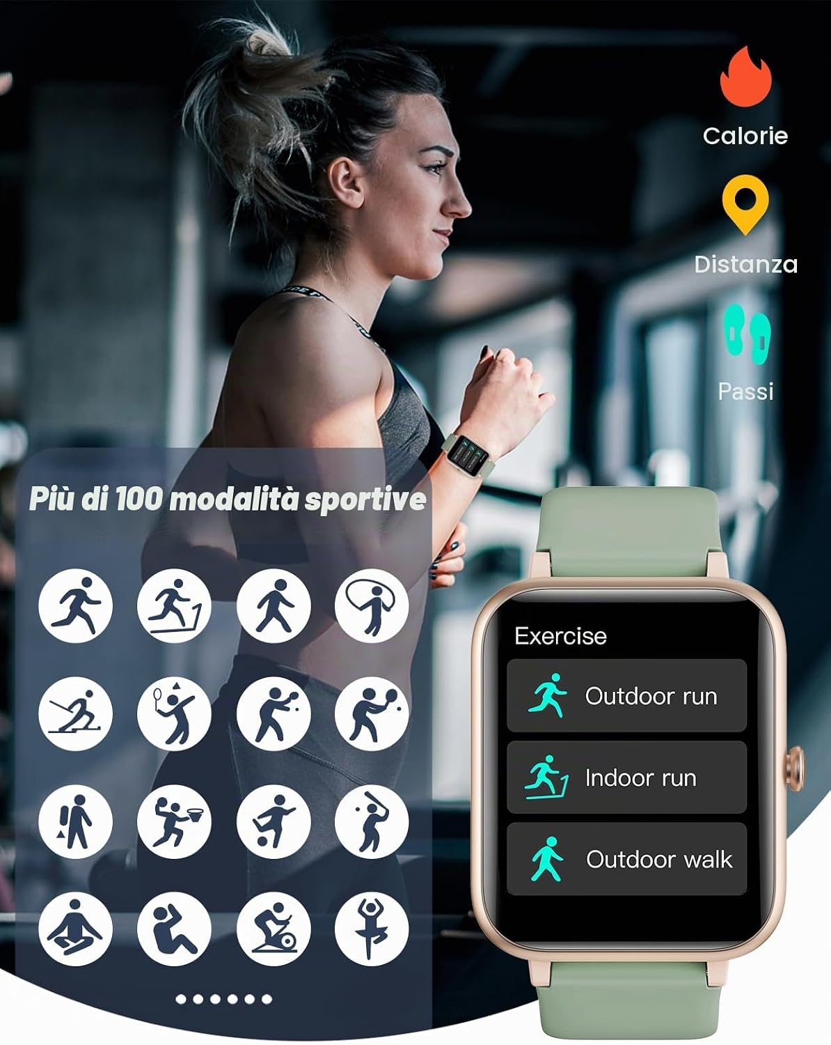 Thumbnail 2 de Smartwatch GRV verde IP68 per sport