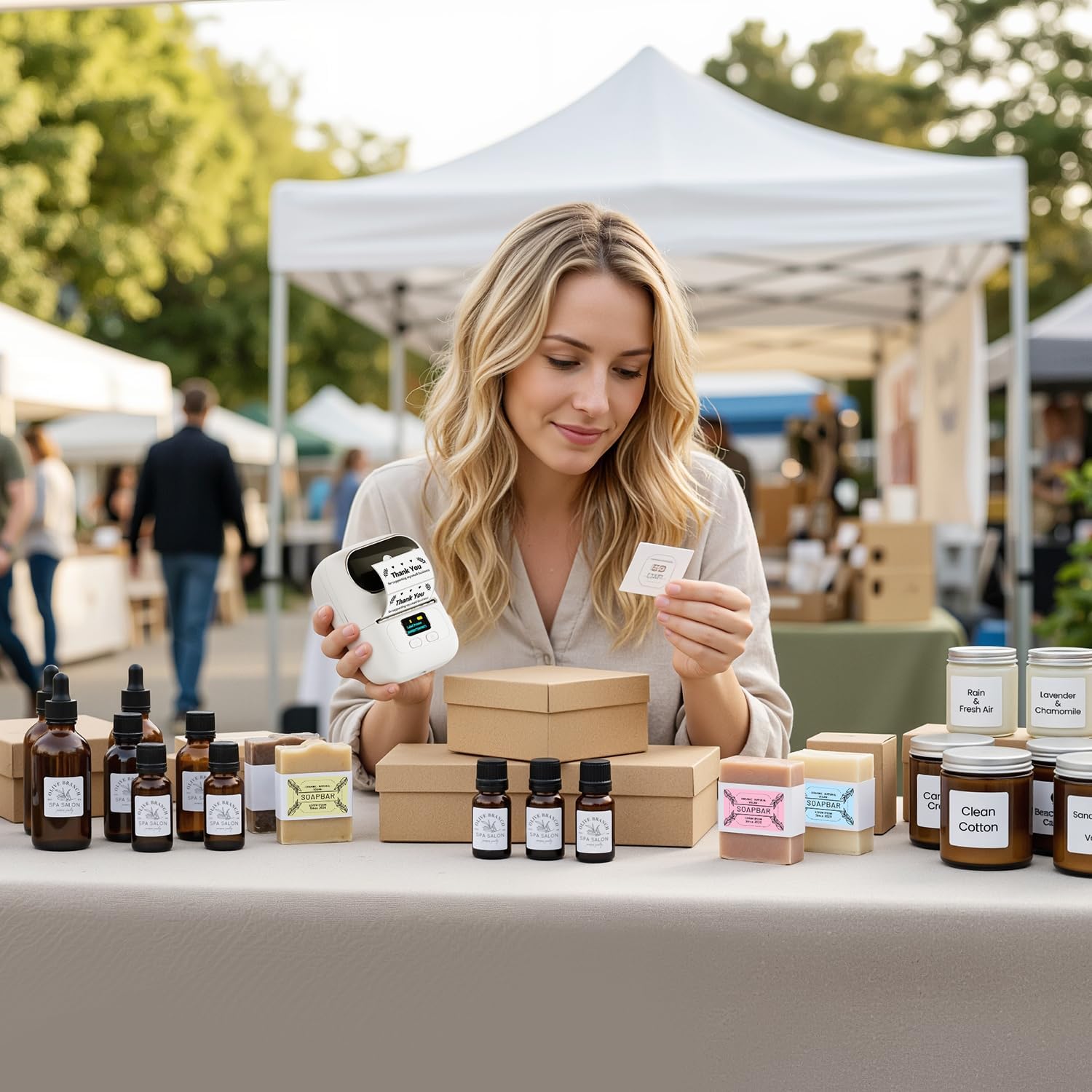 Thumbnail 6 de Phomemo M110 : imprimante d’étiquettes Bluetooth portable thermique (kit avec 3 rouleaux)