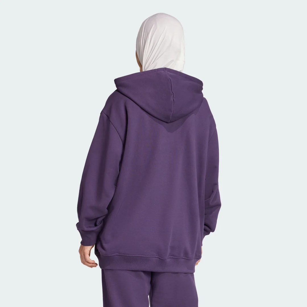 Detalle 2 de Sudadera con capucha Essentials Loose French Terry - Adidas (violeta)