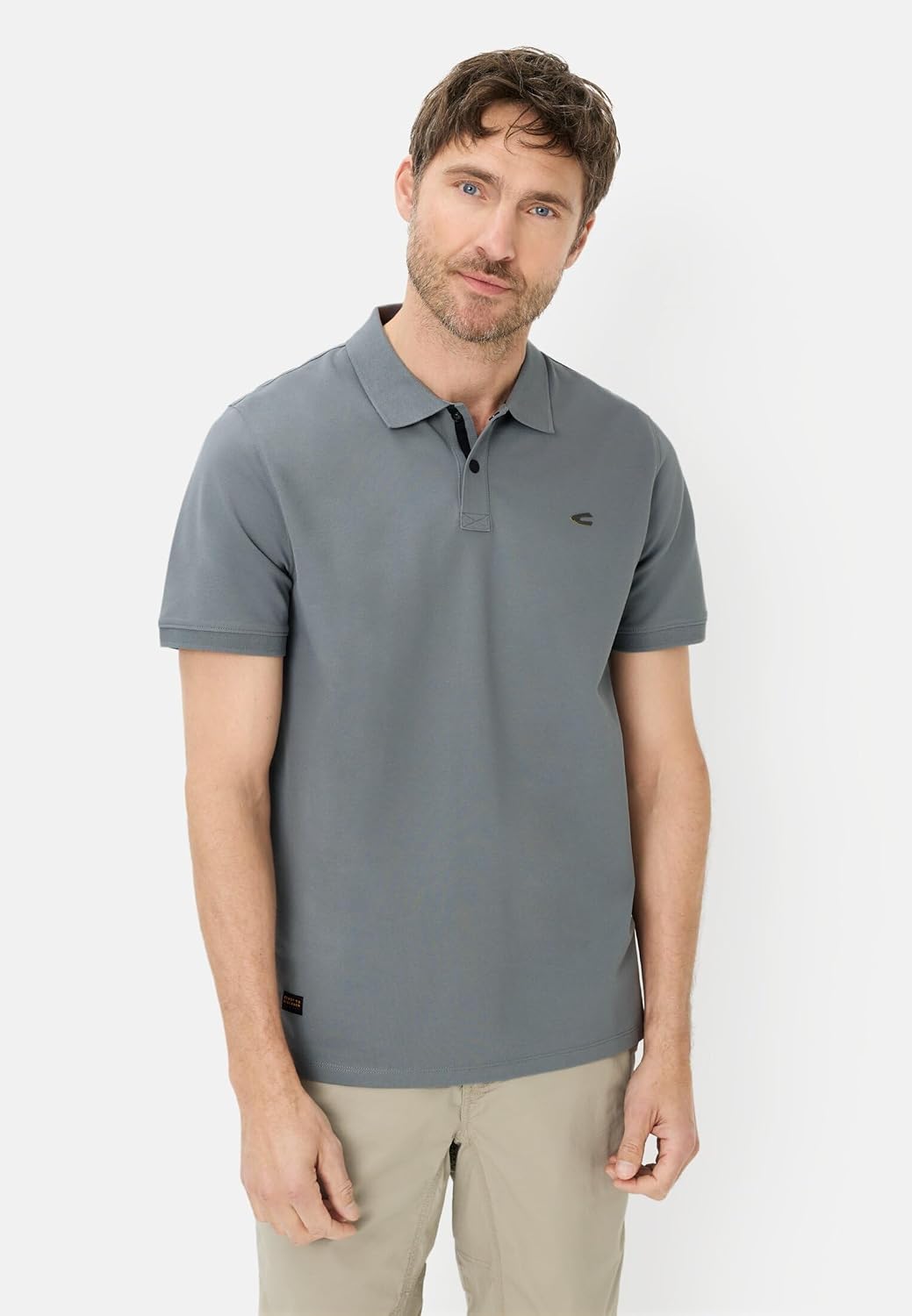 Detalle de Camel Active Herren Poloshirt mit Druckknöpfen – Regular Fit
