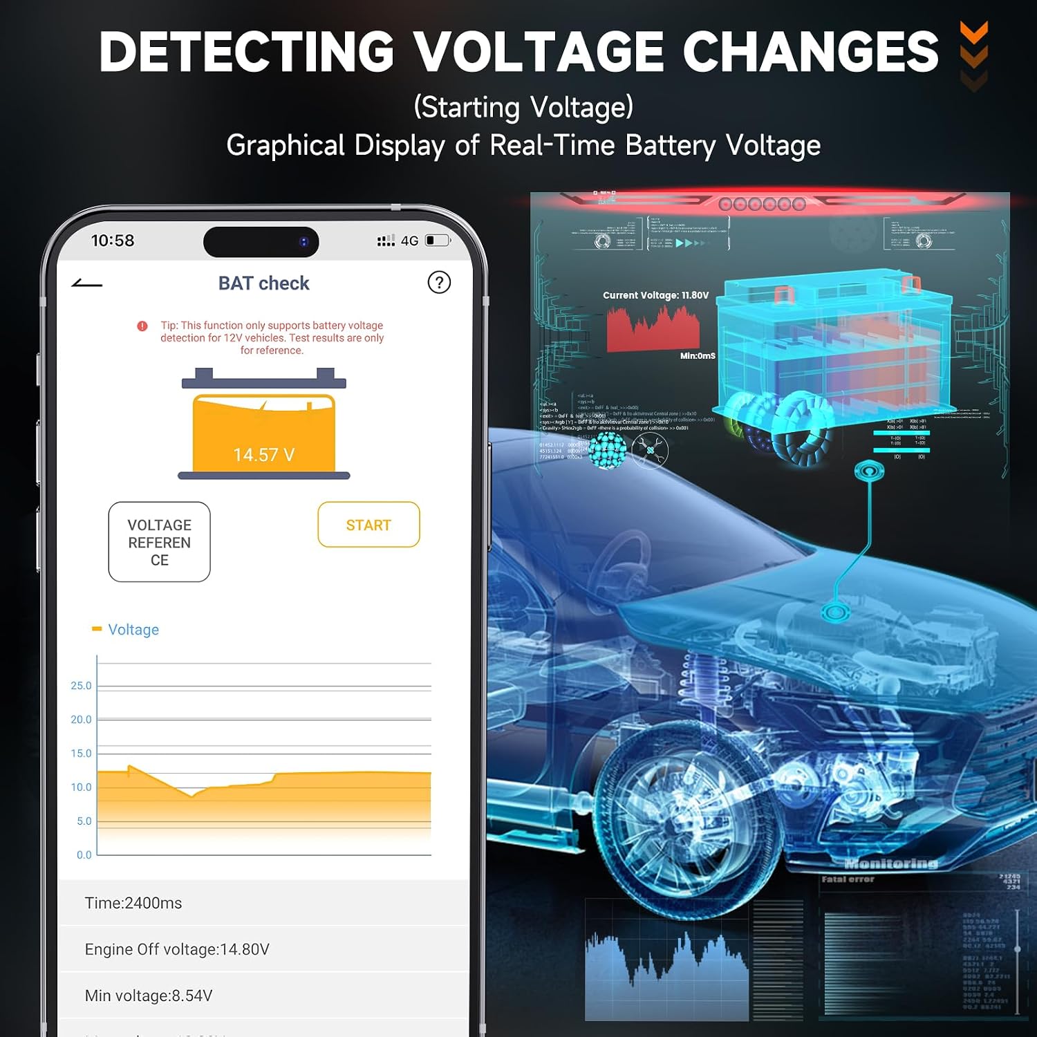 Thumbnail 3 de ANCEL BD200 OBD2 Bluetooth Scanner with Battery Test – UK Diagnostic Tool
