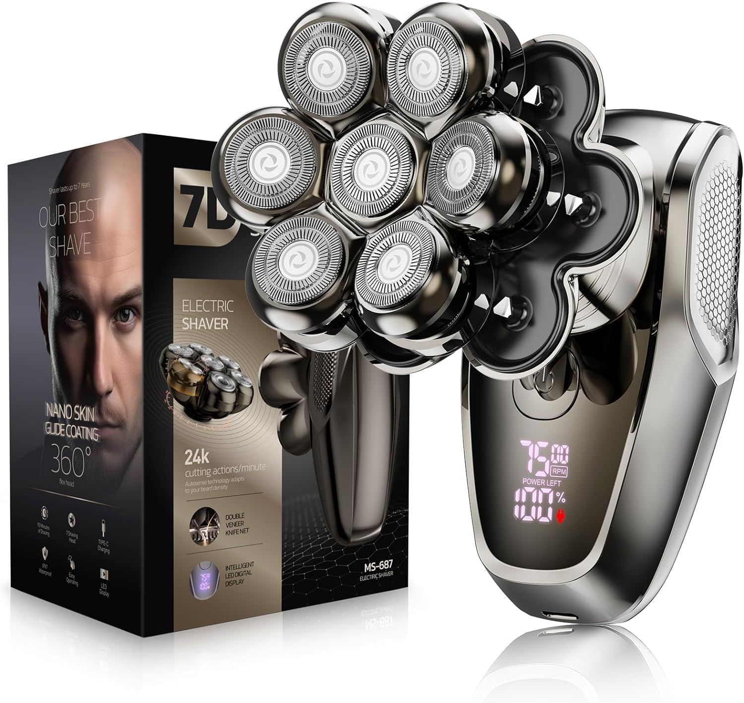 Detalle de SHPAVVER 7D LED Waterproof Razor ⚙