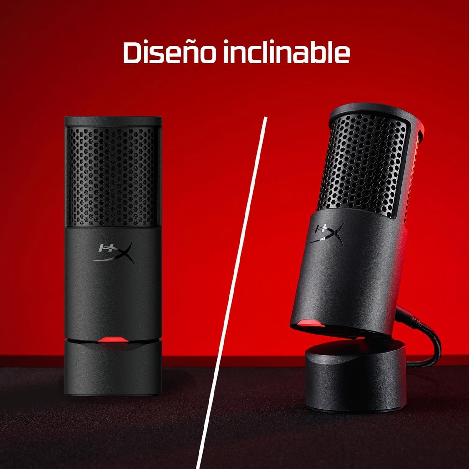 Detalle de HyperX Solocast 2: micrófono USB cardioide para streaming y podcast en negro
