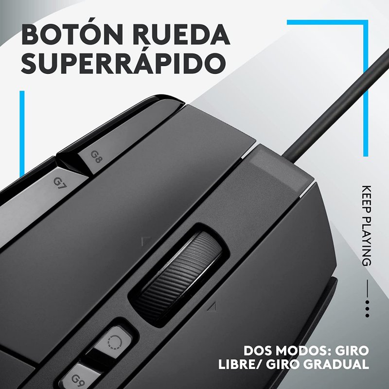 Detalle de Logitech G G502 X Ratón gaming 25.600 DPI