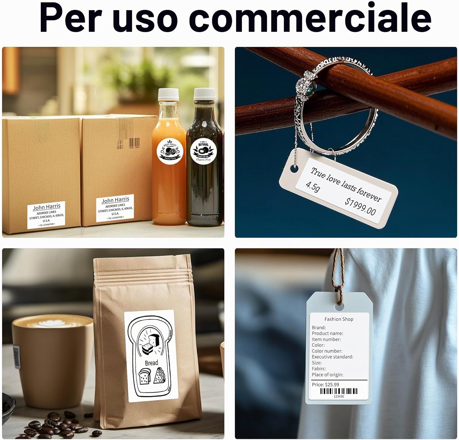 Detalle 2 de ORGBRO Z3 stampante termica per etichette adesive con app 4BarCode e 1 rotolo bianco da 50×30 mm