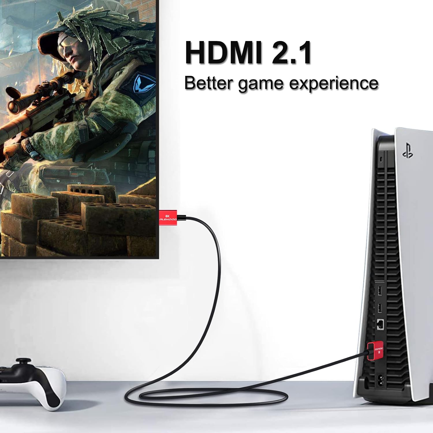 Detalle de Plehood 8K HDMI 2.1 Cable 0.5m
