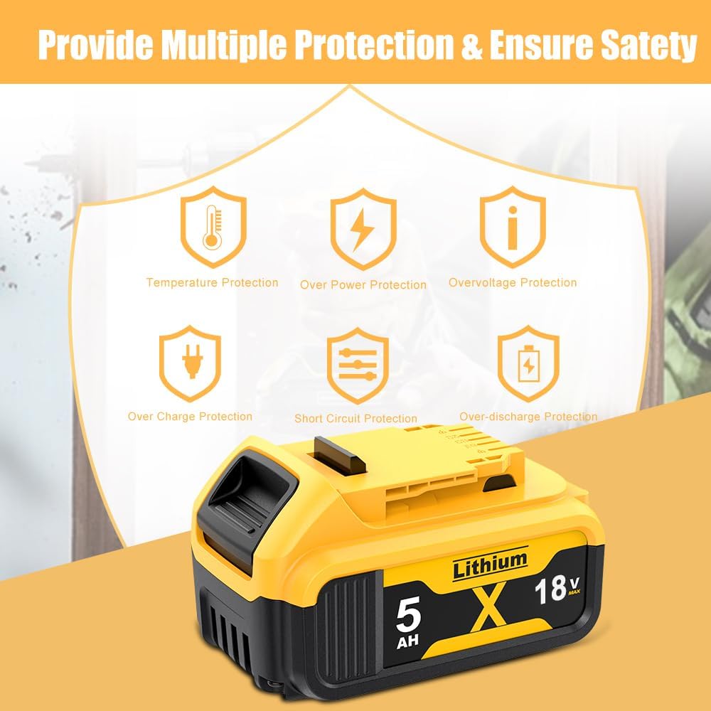Thumbnail 6 de Dewalt 18V Ersatzakku DCB182 2x 5000mAh