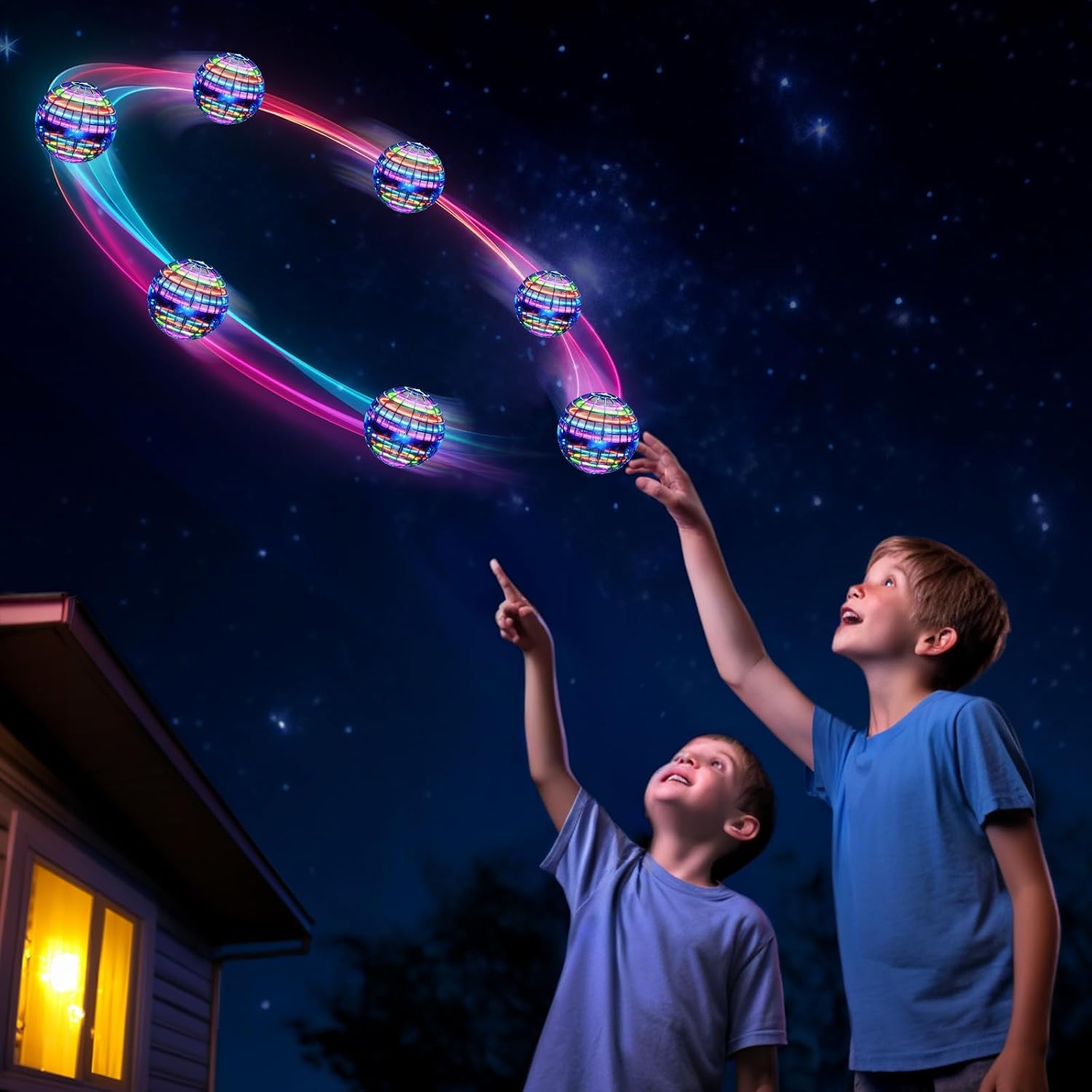 Detalle de Ivtivfu Flying Orb Ball 2025 with Lights 🪁