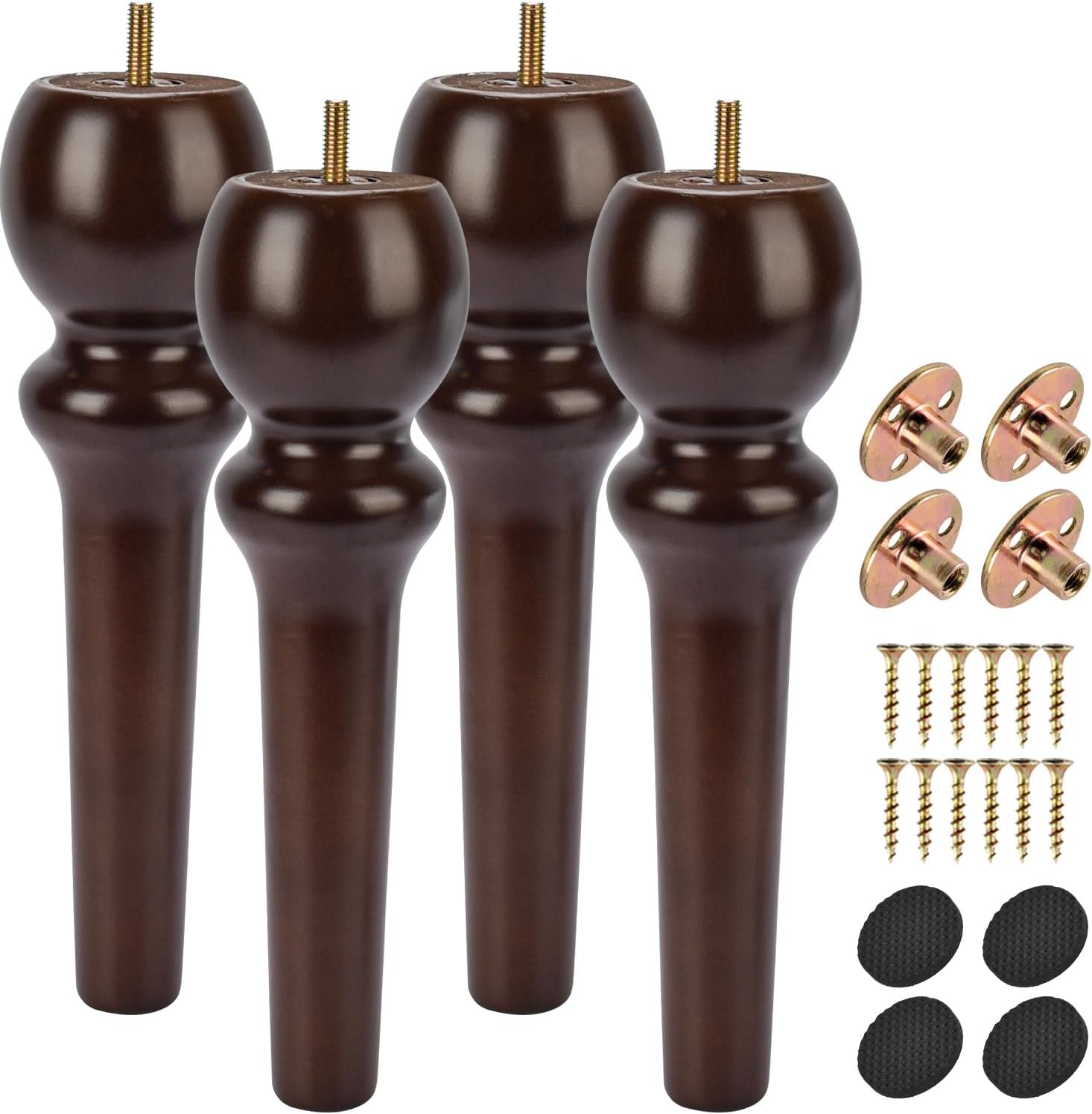 Btowin VCF 26cm Holz Möbelfüße 4er Set