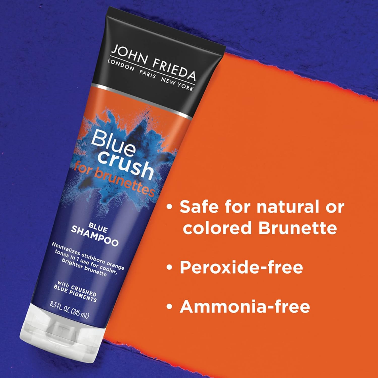 Detalle de John Frieda Blue Crush Conditioner: Toning Conditioner for Brunette Hair