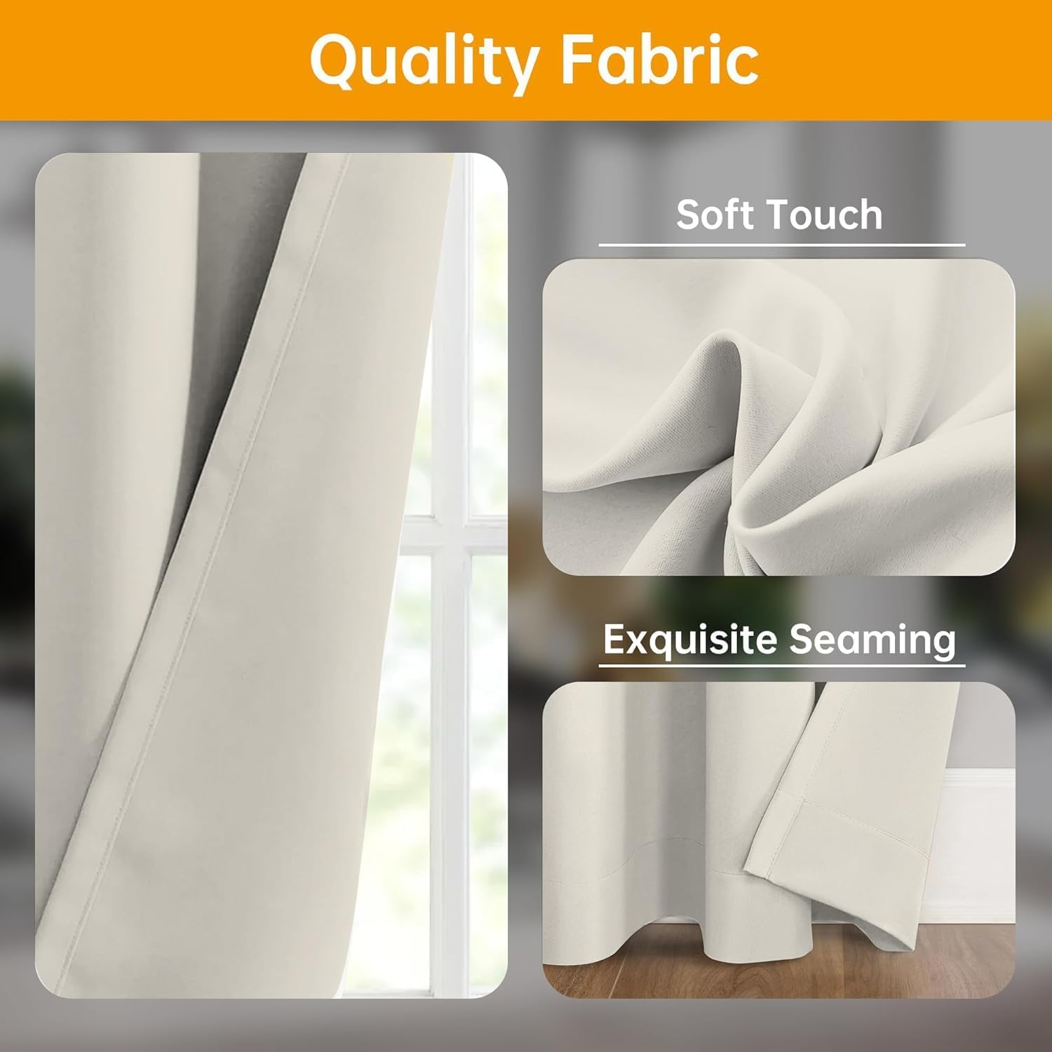 Detalle 1 de Room Divider Curtains W100 x H84 🪟