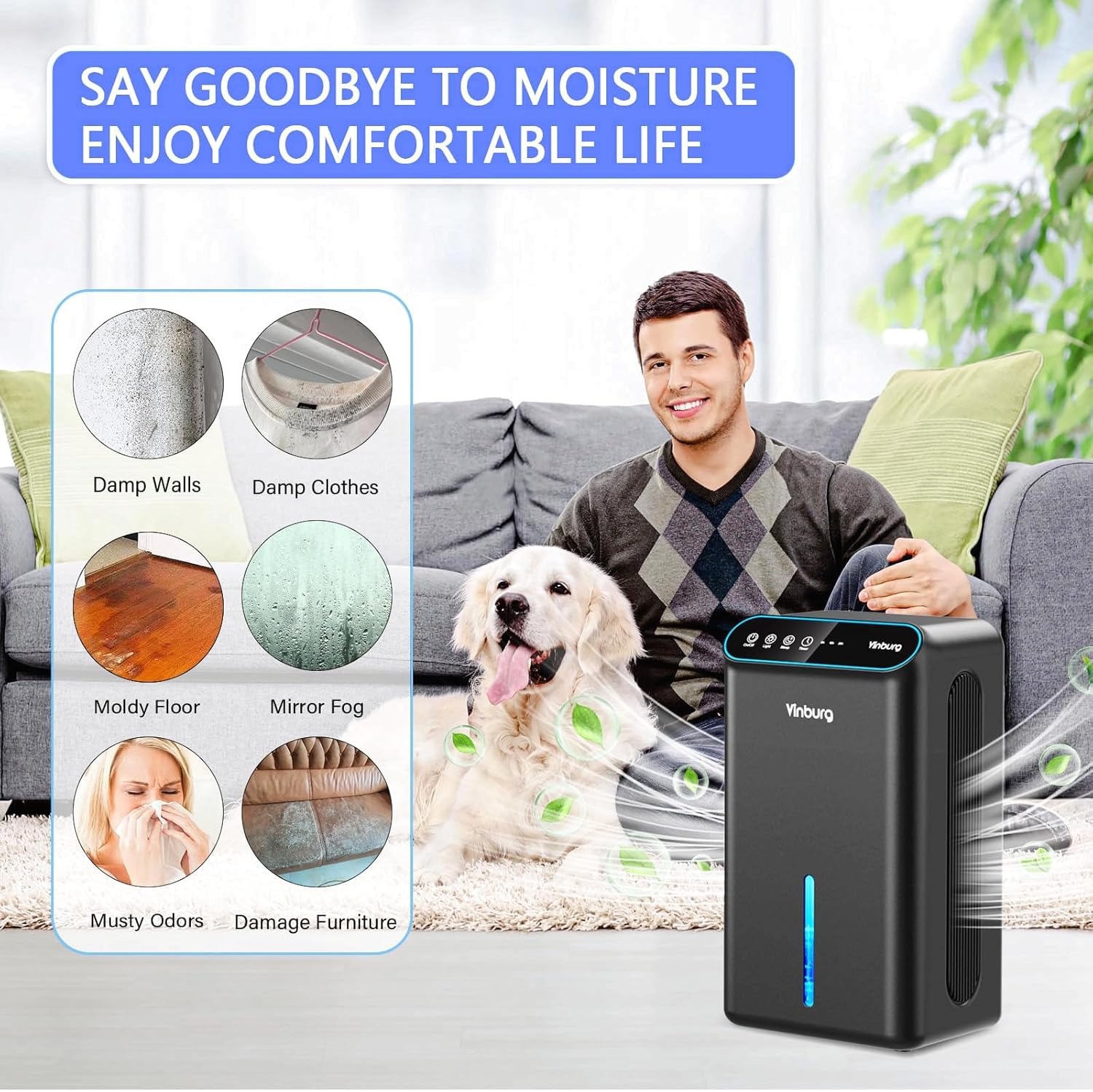 Thumbnail 6 de Dehumidifier for Basement 85 OZ — Quiet Home Dehumidifier 🏠