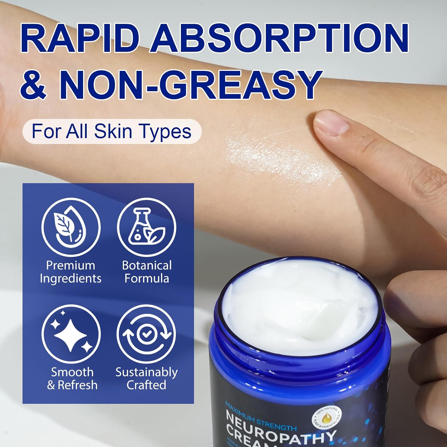 Thumbnail 6 de Neuropathy Cream for Feet, Legs & Hands – Lightweight, Plant-Based Formula