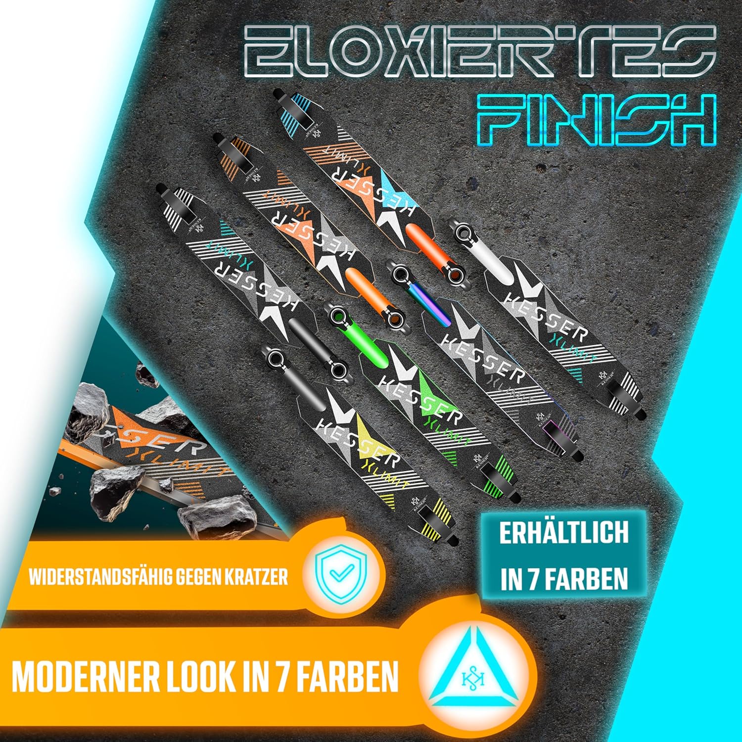 Thumbnail 5 de KESSER Stunt Scooter X-Limit mit 360°-Lenkung, ABEC 9 und 100-mm-PU-Rädern (bis 100 kg)