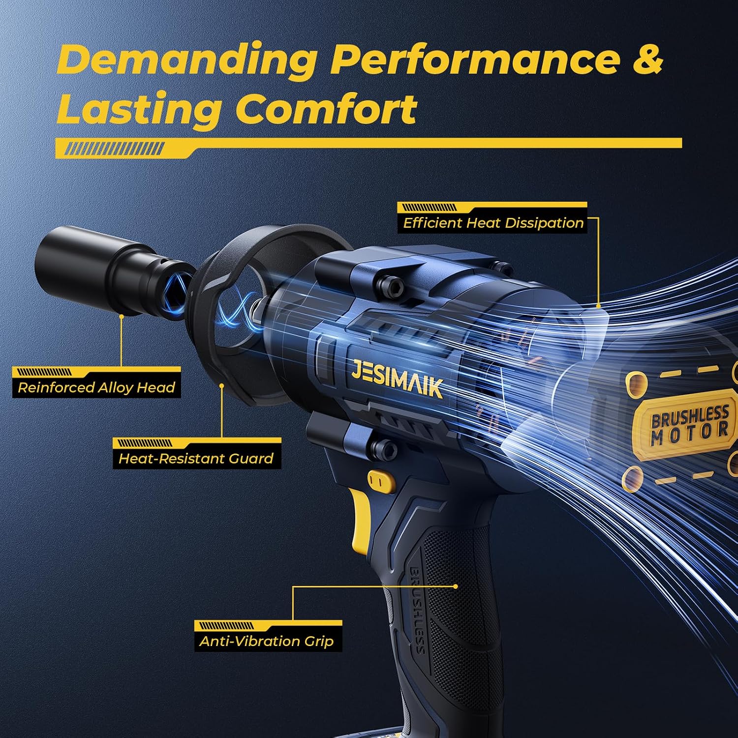 Thumbnail 6 de JESIMAIK Cordless Impact Wrench 1/2-Inch