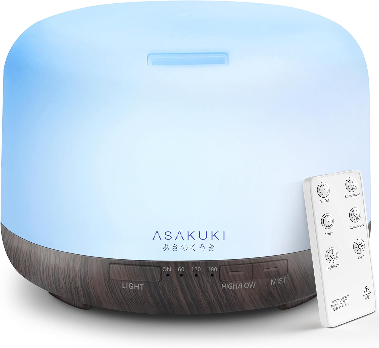 Detalle de ASAKUKI Essential Oil Diffuser, 500 mL
