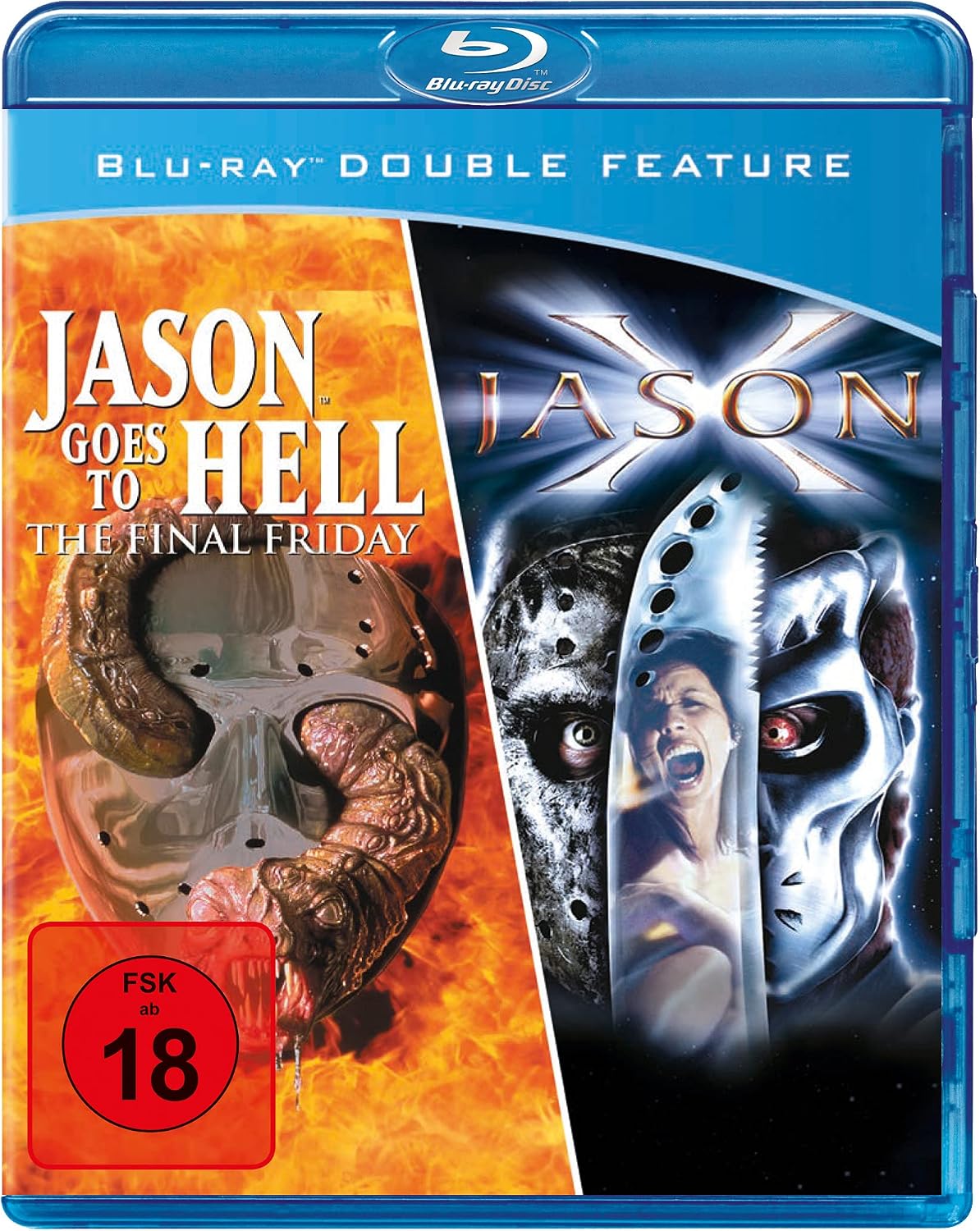 Warner Bros Jason X + Jason Goes to Hell Blu-ray, two films on one disc
