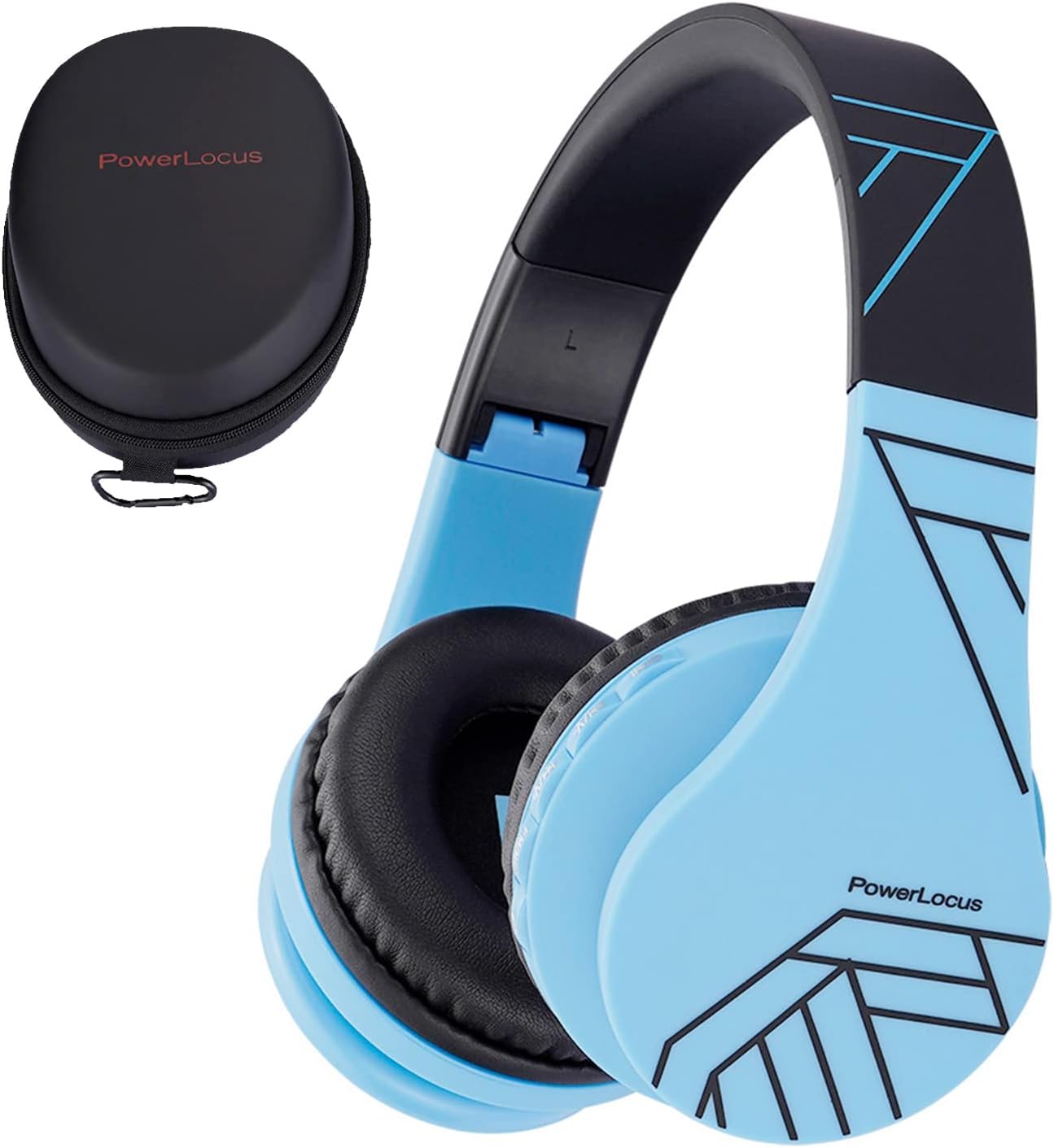 Detalle de PowerLocus P2 Kids’ Bluetooth Headphones, Foldable Over-Ear, 85 dB Limit