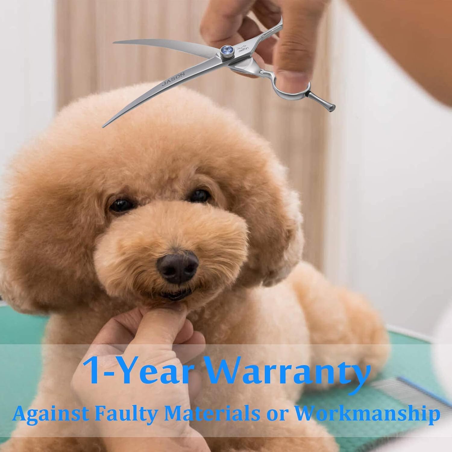 Thumbnail 5 de JASON 7-inch Curved Dog Grooming Scissors for Right-Handed Pets Groomers or Cat Owners